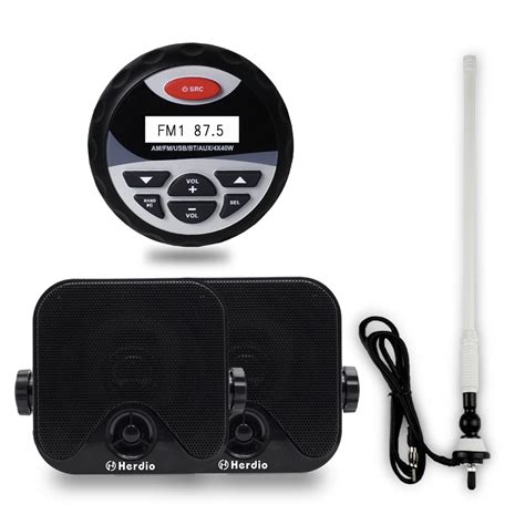 Waterproof Marine Bluetooth Radio Marine Boat Motorcycle Heavy Duty ...