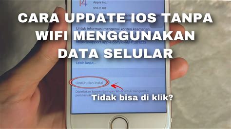 CARA UPDATE IOS MENGGUNAKAN DATA SELULER TANPA WIFI INDONESIA YouTube