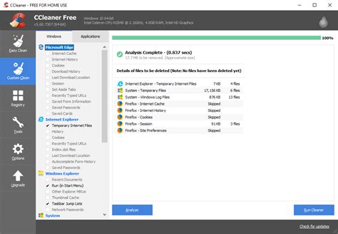 Large Volume Of Junk Found By CCleaner CCleaner Help Requests