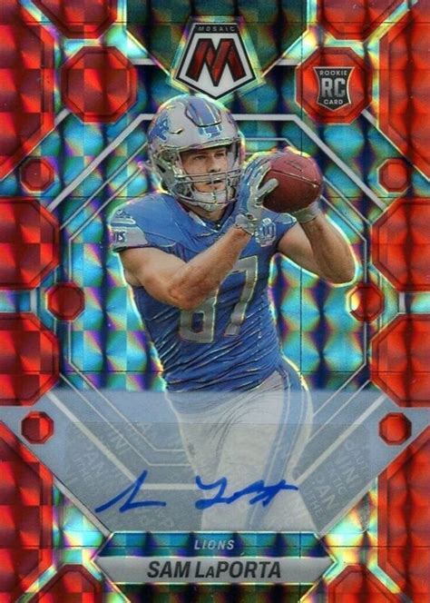 Sam Laporta Mosaic Rookie Autographs Red Price Guide