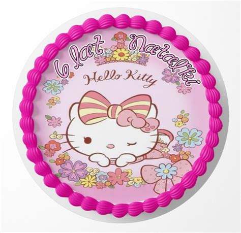 OPŁATEK NA TORT Hello Kitty Kot GRATIS Tekst 13885006267 Allegro pl