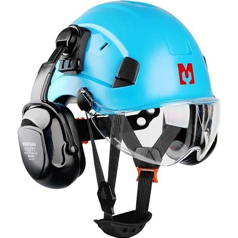 Mustbau Casque de Sécurité Casques de Protection EN397 avec Coquilles