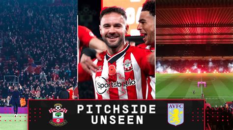 PITCHSIDE UNSEEN Southampton 1 0 Aston Villa Premier League YouTube