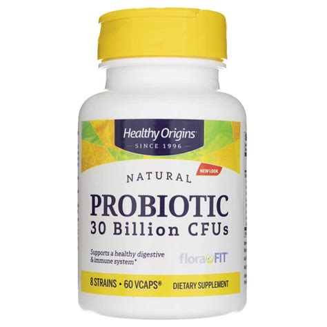 Healthy Origins Natural Probiotic 30 Billion Cfu 60 Veg Capsules