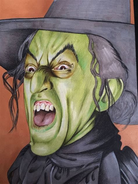 Wicked Witch Of The West Original Drawing Fan Art A4 The Etsy