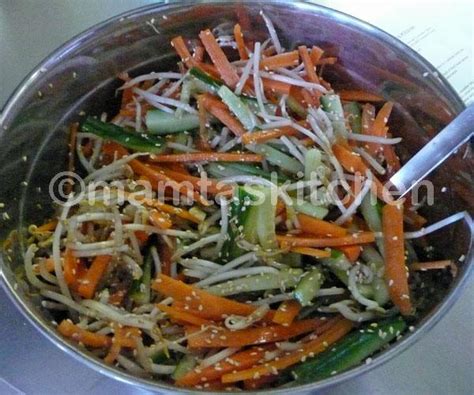 Mamtas Kitchen Mung Bean Sprouts Salad 4 With Carrots And Cucumber