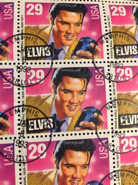 Elvis Presley Stamps 1993 First Day Of Issue January 8 Etsy