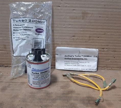 Amrad Eng Turbo Mini Universal Replacement Motor Run Capacitor