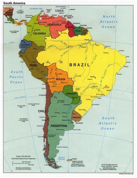 Map Of Brazil And Surrounding Countries Ettie Janetta