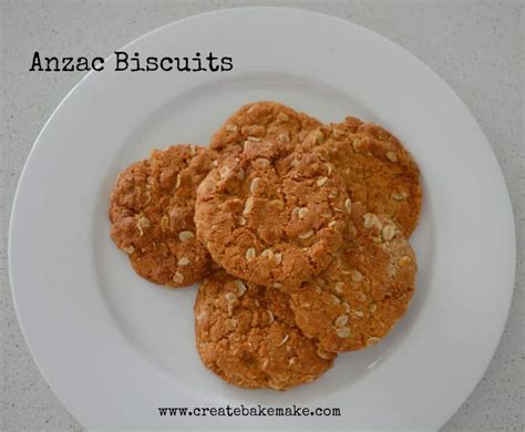 Easy Anzac Biscuits Create Bake Make