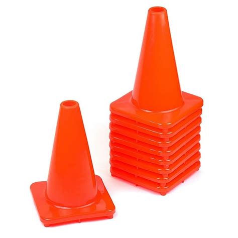 12 Traffic Cones Plain Orange 20