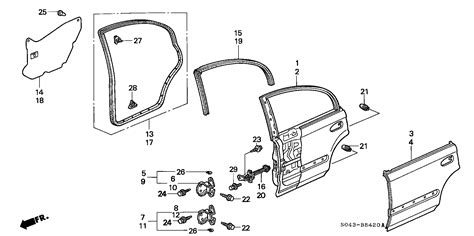 Honda Civic Skin R Rr Door Body Panels Rear 67611 S04 305ZZ