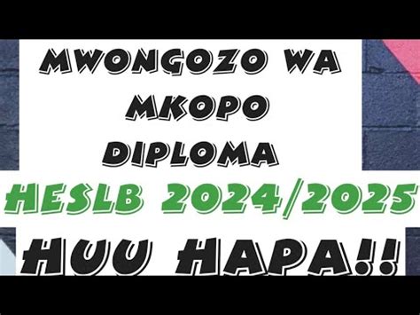 Mwongozo Wa Kuomba Mkopo Kwa Degree Umetokaaa Huu Hapa Youtube