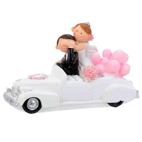 Figura Para Pastel De Boda Modelo Novios En Coche X X Cm