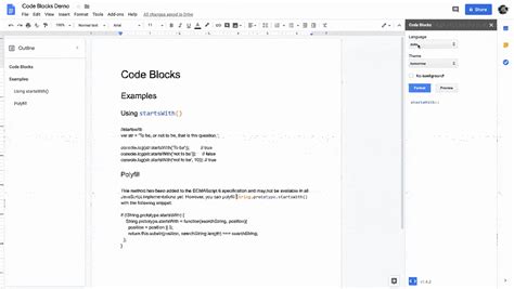 GitHub Alexwforsythe Code Blocks Syntax Highlighting For Google Docs