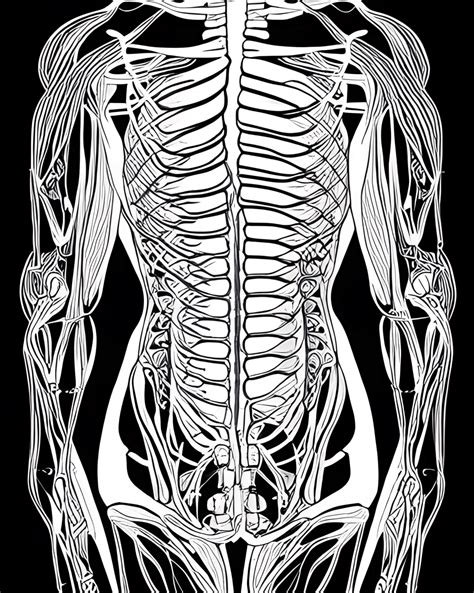 Kolorowanka Anatomia Czarno Bia A Ilustracja Creative Fabrica