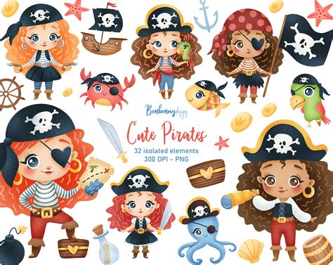 Cartoon Girl Pirates
