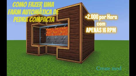 Como Fazer Uma Farm De Pedra No Minecraft Create Mod Simples Compacta