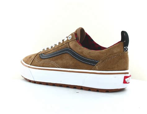 Vans Old Skool MTE 1 Plaid Marron Noir Blanc Carreaux Rouge