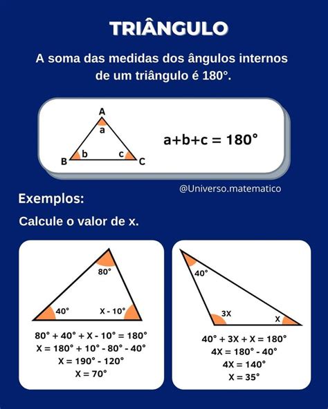 Soma Das Medidas Dos Ângulos Internos De Um Triângulo - Angulo Interno De Um Triangulo Soma Dos Ângulos Internos De Um