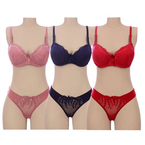 Kit 3 Conjuntos De Lingerie Rendado Bojo Feminino Compre Agora