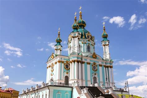 St Andrews Church in Kiev, Ukraine Stock Photo - Image of kiev, baroque ...