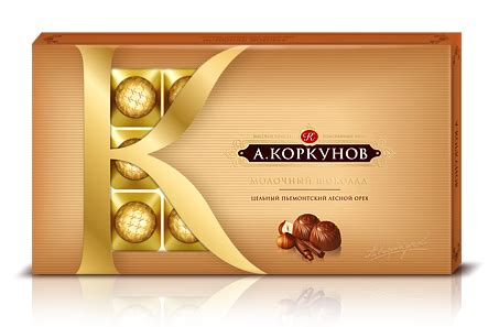Шоколадные конфеты Коркунов Молочный шоколад цельный пьемонтский лесной ...