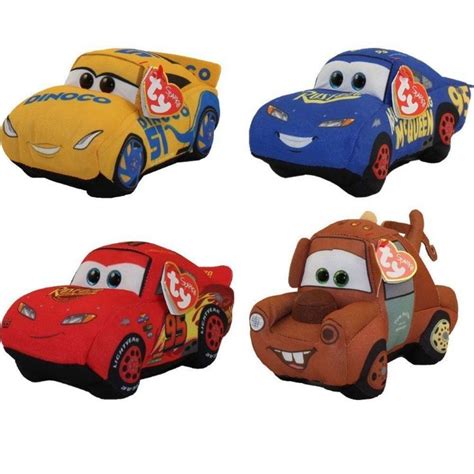 Ty Disney Pixar Cars Beanie Babies Set Of Cruz Mater Hero