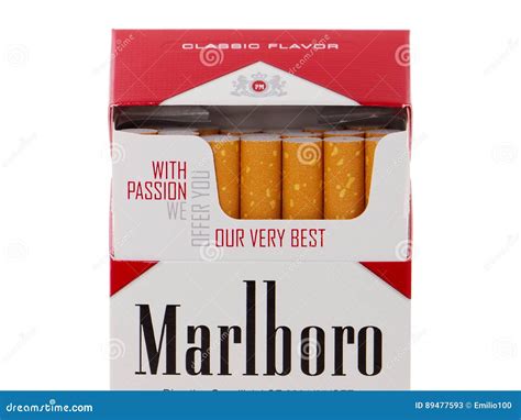 Pack Of Marlboro Cigarettes, Made By Philip Morris Editorial Photo | CartoonDealer.com #89477593