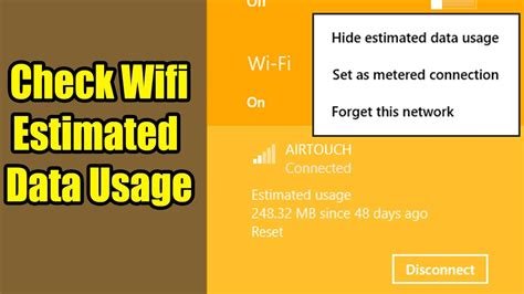 How To Check Wifi Estimated Data Usage Pc Mentor Youtube