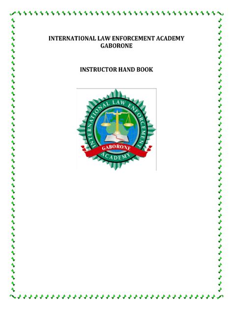 Fillable Online International Law Enforcement Academy Ilea Fax