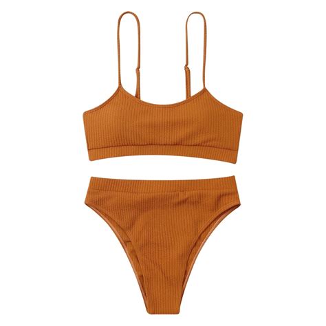 BSDJILFG 50 Clearance Off Women 2 Pieces Mini Bikini Set Cute Cut Out Swimwear Halter Micro