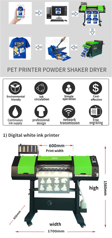 Okai Dtf Printer I3200 Digital Transfer Film Heat Pet Film Dtf Printer