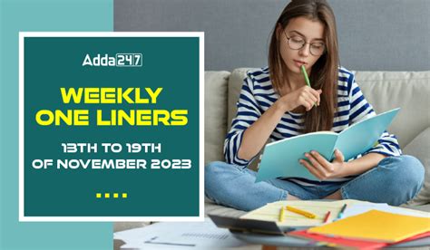 Weekly Current Affairs One Liners Th To Th Of November