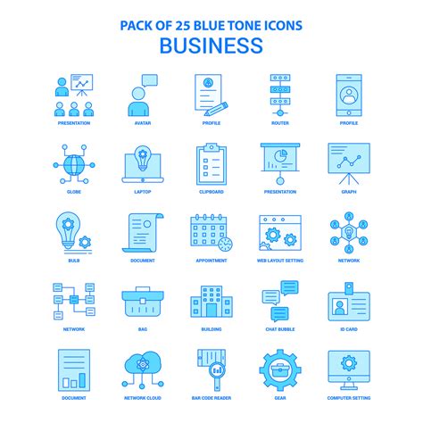 Business Blue Tone Icon Pack Icon Sets Vector Art At Vecteezy