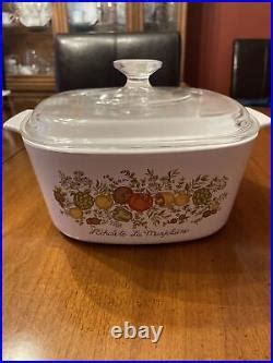 Rare Vintage Corning Ware LEchalote La Marjolaine Spice Of Life 3qt