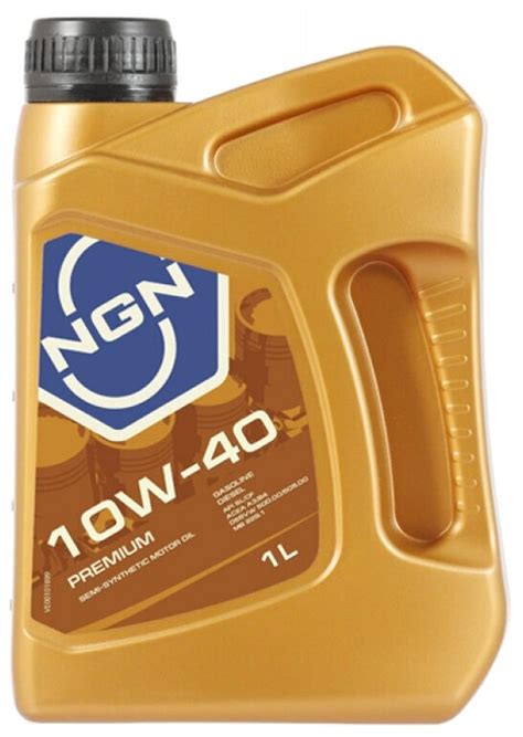 Моторное масло NGN Premium 10W-40 Полусинтетическое 1 л — купить по ...