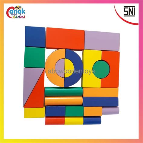 Balok Warna A 25pcs Abc Woodentoys