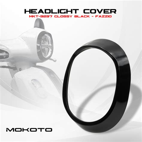 MOKOTO MIO FAZZIO HEADLIGHT COVER GLOSSY HYDRO DIP CARBON TRIM GARNISH