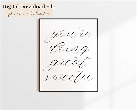 Youre Doing Great Sweetie Kris Jenner Quote Printable Etsy