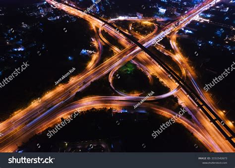 Expressway Top View Road Traffic Important Stock Photo 2151542673 ...