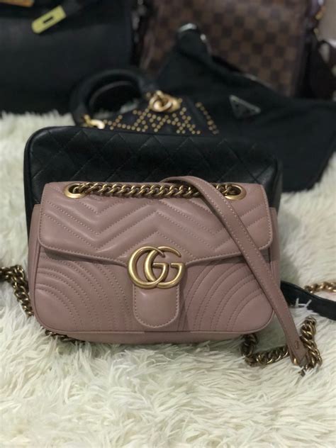 GUCCI MARMONT NUDE MEDIUM SIZE Barang Mewah Tas Dompet Di Carousell