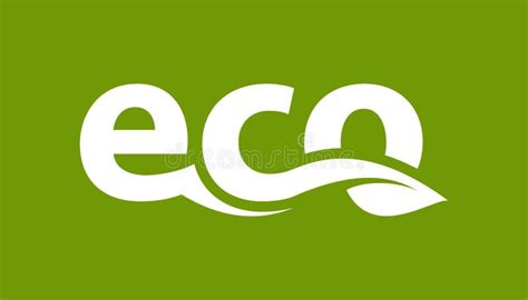 Logotipo De Eco Con La Hoja Ilustración del Vector Ilustración de