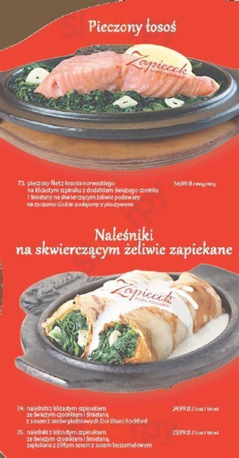 Restauracja Zapiecek Men Warszawa Main Menu Sluurpy