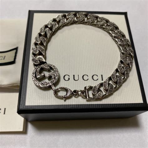 36％割引【あす楽対応】 ★gucci★ グッチ ブレスレット インターロッキングg 喜平 Gg 燻 ブレスレット アクセサリー Otaon