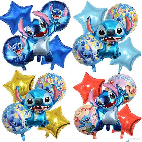 Juego De Pzs Globos Lilo Stitch De Dibujos Animados Fiesta De