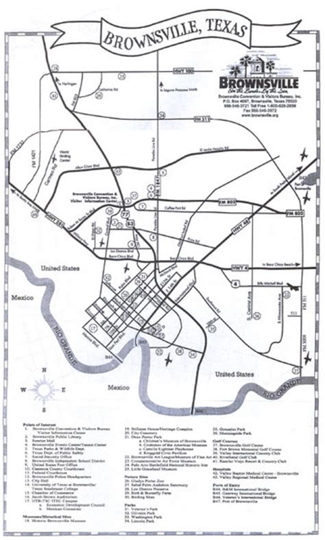 Brownsville Tourist Map - Brownsville Texas • mappery