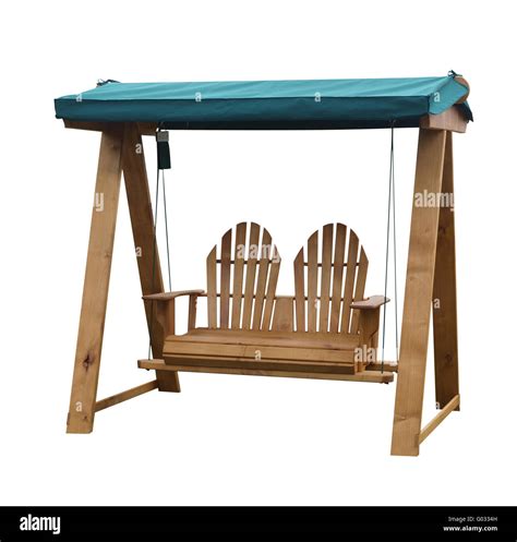 Wooden Garden Swing Seat Stock Photo - Alamy