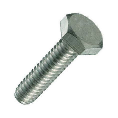 Silver Stainless Steel Powder Coated Threaded Hex Bolt For Construction