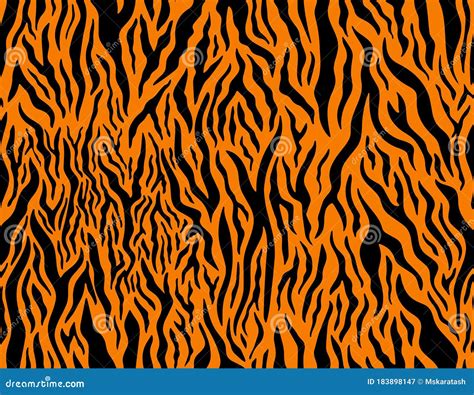 Full Seamless Tiger And Zebra Stripes Animal Skin Pattern Design For